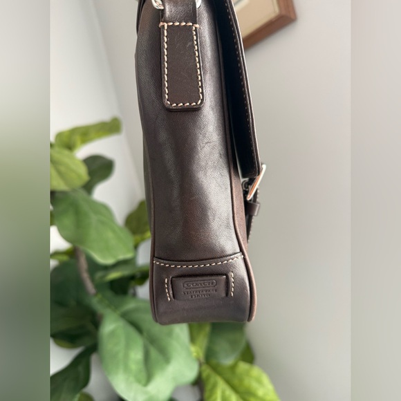 Coach Brown Leather Crossbody Bag #7775 - Picture 3 of 7